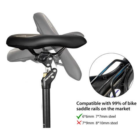 Suspension Seatpost For Mountain Bikes And Ebikes Shock Absorbing Seat Post With Spring Action, adjustable saddle rails