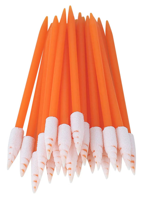 Heavy Duty 100 Pack Anti Static Foam Cleaning Swabs Spiral Handle smooth cleanup for inkjet printer and camera lens.