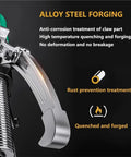 Close-up of the Beefy Heavy Duty Gear Puller Kit in industrial grade forged steel with anti-corrosion treatment and features.