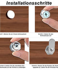 Installation steps for Tough 16 Mm Mailbox Lock With Four Swap Plates And Keyed Alike Build forged from solid zinc alloy.