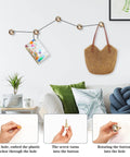 4 Pack Gold Cabinet Knobs Set With Dual Screws For Drawers Walls Dresser Round Pull Handles Scratch Resistant Finish Acrylic And Zinc Alloy Hardware Dope Rustic Cow Garland Fence Design installed on wall with bag and photo hanging