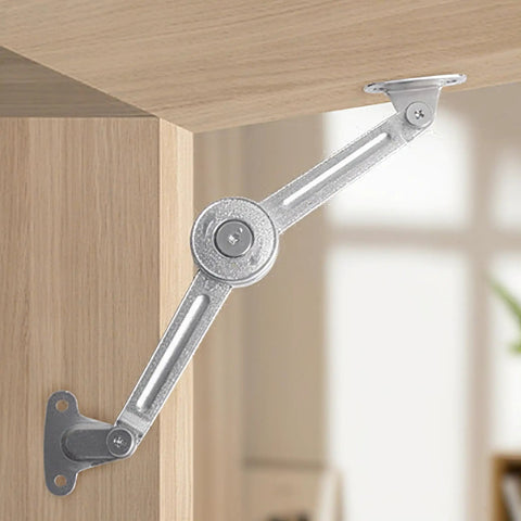 Heavy Duty Soft Close Lid Stay Hinge 50 Lb 110 Degree Adjustable Tension Free Stop For Cabinet Toy Box Wardrobe RVs 2 Pack With Hex Key And Installation Tools installed on cabinet
