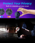 Next Level 4K Webcam Featuring Sony Sensor and Smart Autofocus for Streamers and Content Creators with privacy cover showcasing usage.