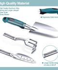 All In One Garden Tool Set For Every Yard Task With Rust Resistant Shovel And Trowel, ergonomic handles, aluminum tools