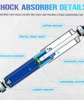 Diagram of rear struts shocks absorber assemblies for 2008 2016 Chrysler Town and Country and other models, showing components.