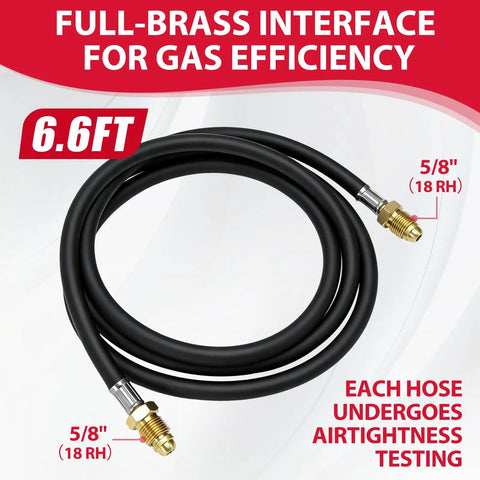 Argon Regulator Flow Meter With Welding Hose For MIG TIG Welding, CGA-580 Inlet, Smooth Flow, Works With Argon CO2 Helium And More Gas Cylinders, Easy Hookups And Multi-Size Connection Options, 6.6 ft black brass hose