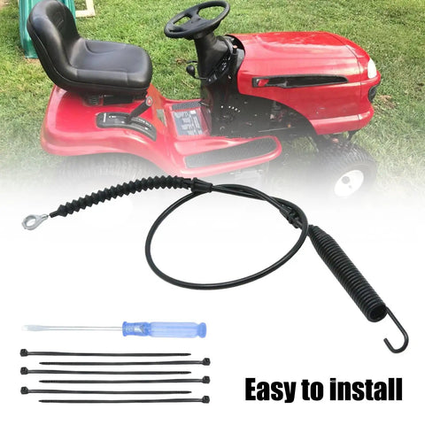 Deck Engagement Cable Kit Replacement For Craftsman, Troy-Bilt, Huskee And MTD Lawn Tractors And Mowers with installation tools