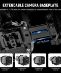 Extendable camera baseplate for Foldable V Mount Battery Plate With Arca Type Quick Release Baseplate For DSLR Video Rig