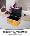 Built Tough Aluminum Tool Box With Secure Lock And Heavy Duty Handle For Mechanics And Field Pros Compact Organizer Gear Hauler open view with interior rack.