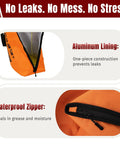 Meat Resting Blanket For BBQ 22 Inch Insulated Leakproof Bag Keeps Brisket Pork Shoulder Turkey And Chicken Hot At 110F with aluminum lining and waterproof zipper
