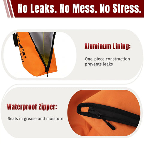 Meat Resting Blanket For BBQ 22 Inch Insulated Leakproof Bag Keeps Brisket Pork Shoulder Turkey And Chicken Hot At 110F with aluminum lining and waterproof zipper