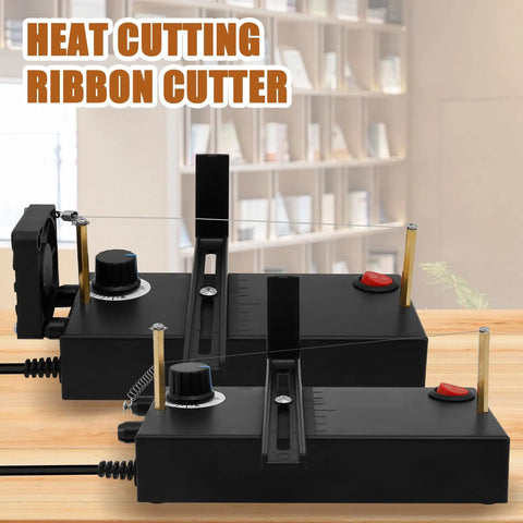 Heat Cutting Ribbon Cutter Machine with Fan, compact electric tool for DIY webbing and hair band crafts, adjustable temperature