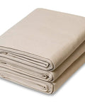 Folded Heavy Duty 12oz Cotton Duck Canvas Drop Cloth 20x20 Ft Washable And Reusable Floor Protector In Natural Color