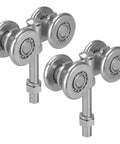 Beam Trolley Assembly With Silent Rollers For 1-3/4 Inch Wide And 2-1/4 Inch Or Taller Rail Hanging Track, metallic wheels