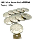 KF25 Flange Cap Blind Flange Blank 316L Stainless Steel Pack Of 10 Pcs Silver 25mm Iso KF25 Off Cap on vacuum flange covers