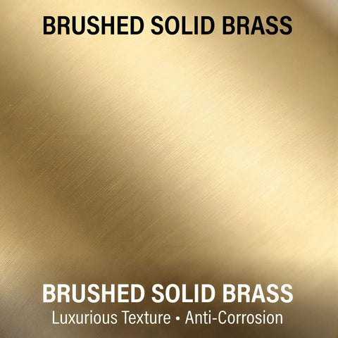 Brushed Solid Brass surface close-up showcasing luxurious texture for Top Shelf Handymen Approved Solid Brass Cabinet Knobs.