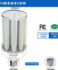Two Pack 150W LED Corn Light Bulbs Ultra Bright 18000 Lumens For Garage Warehouse Workshop Barn E26 Base With E39 Adapter