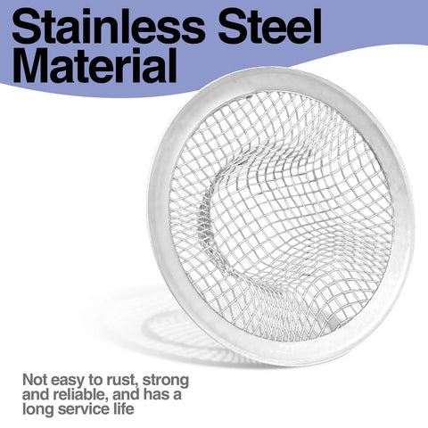 Heavy Duty Stainless Steel Kitchen Sink Strainers 2 Inch Drain Filters Anti Clogging Basket Catchers showing durable stainless steel material.