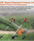 2.8 Lb Spool Twisted Trimmer Line 0.095 Inch, 885 Feet, Heavy Duty Weed Eater String For Echo Black Diamond Trimmers And Ego Grass Cutters