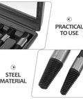 Ultimate 8 Pcs Steel Bolt Extractor Kit For Nuts And Pipe Threads To Strip Broken Screws Fast With Heavy Duty Power Tools For Pro Plumbing Jobs And Home Repairs, steel bits in case