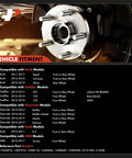 5 Lug Wheel Bearing And Hub Assembly Front Or Rear For Chevy Equinox 2010 To 2017 And GMC Terrain 2010 To 2017 Buick Allure 2010 Cadillac CTS 2014 To 2016 Without ABS Replacement visible with compatibility chart in background