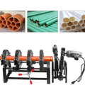 Manual Pipe Fusion Welder For 63 To 160 Mm Pipes Electric Butt Fusion Welder With Temperature Control Four Thick Clamping Rings Pro Grade Heavy Duty For PE PP PB PVDF HDPE PVC Joints Fast Clean Cuts And Solid Joints. 63-160 mm pipe welder with clamps for PE and PVC
