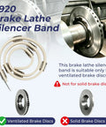 Adjustable Brake Lathe Silencer Band for Ventilated Rotors That Keeps Grinding Quiet And Smooth Like A Pro Compatible With AMMCO 6920