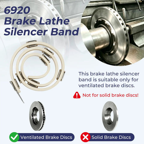 Adjustable Brake Lathe Silencer Band for Ventilated Rotors That Keeps Grinding Quiet And Smooth Like A Pro Compatible With AMMCO 6920