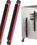 Magnetic Tool Organizer Rack for Screwdrivers and Wrenches, Heavy Duty Aluminum Rails with Strong Sliding Clips, Two Pack