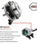 Pair Front Wheel Hub Bearing Assembly For Nissan Frontier Pathfinder Xterra And Suzuki Equator RWD Direct Fit Wheel Hub Replacement For 2005-2018 Frontier 2005-2012 Pathfinder 2005-2015 Xterra 2009-2012 Equator with ABS system diagram
