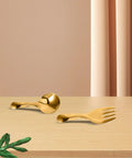 Portable Stainless Steel Picnic Cutlery Set With Organizer Reusable Fork And Spoon Travel Tableware Kit on table