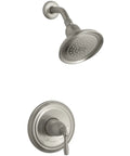 Devonshire Rite-Temp Shower Valve Trim With Lever Handle And 2.5 GPM Showerhead, showing classic design and faceplate.