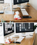 Before and after using 2 Pack Desk Grommet 2 Inch 50 Mm Hole Cover For Cables Black Desk Cord Hole Cover For Office And Home