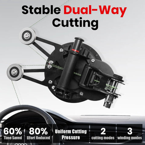 Windshield Removal Tool Kit With Dual Cutting Locking Function for cars, showing dual-way cutting system.