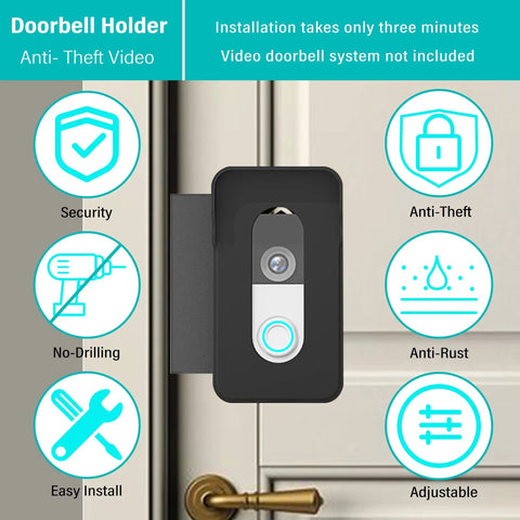 Anti-Theft Doorbell Mount For Blink And Other Security Cameras No Drill Easy Install Keeps Sensor Clear And Doorbell Safe