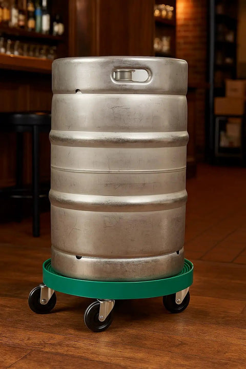 Tough As Nails Steel Keg Dolly With Swivel Casters For Commercial Bars And Breweries Featuring Smooth Rolling Non Marking Wheels And Secure Round Base For Hassle Free Beer Gear Hauling
