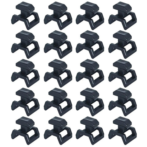 20 Pcs Series Cable Clips For European T Slot Aluminum Profiles And 3030 4040 Extrusions, cord organizers neatly arranged, black finish