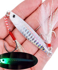 Heavy Duty 40G Saltwater Fishing Jigs Straight Fire Speed And Slow Jigging Pitching Lure Collection with holographic finish