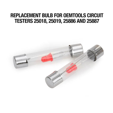 2 Piece Replacement Bulbs For Circuit Testers Works With 6V And 12V Systems Includes Heavy Duty Ground Clamp And Versatile Use In Other Testers