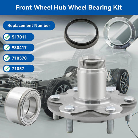 Front Wheel Hub Bearing Kit 710571 For Sequoia Tundra And 4Runner 1996-2007 2WD And 1999-2004 Tacoma Prerunner 2.7L Or 3.4L