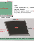 Diagram showing measurements for Straight Up Sleek Paintable Attic Access Door For Drywall Ceiling And Plumbing Inspection Panel.