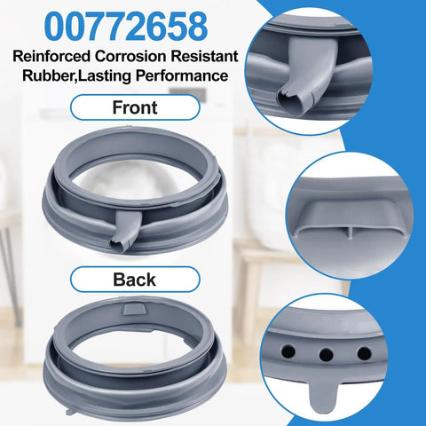Beefed Up 00772658 Washer Door Boot Seal Replacement Kit For Front Load Gasket Compatible With 00680768 PS11732288 detail view