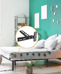 Universal Headboard Brackets For Adjustable Beds And Metal Frames With Heavy Duty Wall Mounting Kit Fits Queen Or King Extender on bed frame.