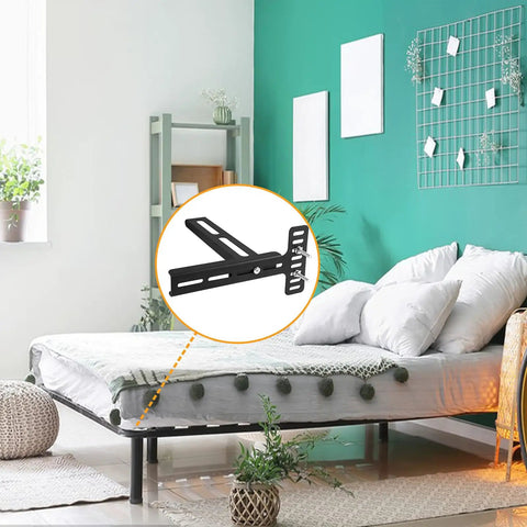 Universal Headboard Brackets For Adjustable Beds And Metal Frames With Heavy Duty Wall Mounting Kit Fits Queen Or King Extender on bed frame.