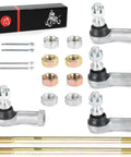 Left And Right Tie Rod End Kits For TRX350 Rancher 350 And TRX400 Rancher 400 OEM Style Replacement Direct Fit Steering Ends Beefy Build For Easy Install Includes Both Sides For Precise Alignment, tie rod ends with nuts and cotter pins