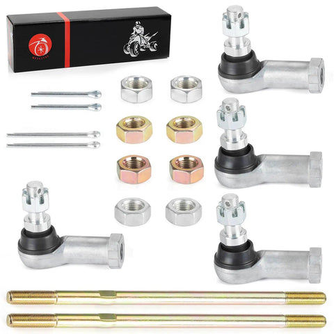 Left And Right Tie Rod End Kits For TRX350 Rancher 350 And TRX400 Rancher 400 OEM Style Replacement Direct Fit Steering Ends Beefy Build For Easy Install Includes Both Sides For Precise Alignment, tie rod ends with nuts and cotter pins