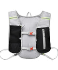 Front view of All Day Hydration Vest With Water Reservoir For Trail Ready Rides On The Go And Runs, unisex fit, reflective straps