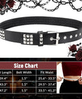 Dope Rivet Belt With Pyramid Studs For Men And Women Gothic Punk Style Black Belt Made From Premium Artificial Leather