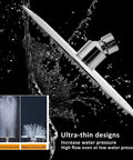 Rain Shower Head With 11 Inch Adjustable Arm And 8 Inch High Pressure Stainless Steel Rainfall Chrome Finish, Ultra Thin Design