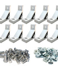 Heavy Duty 10 Series L Bracket Connector Kit For 1010 Aluminum Extrusion, 10 Sets Of Corner Brackets With Hardware